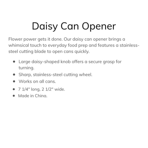 Williams-Sonoma Daisy Can Opener - Picture 6 of 6